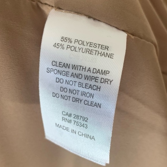 Rachel Zoe Camel Faux Leather Dickey Blazer - Picture 12 of 12